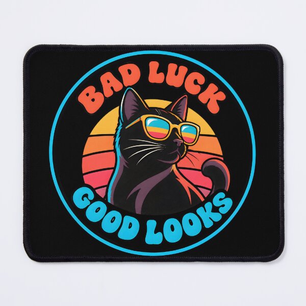 Item preview, Retro Black Cat - Bad Luck Good Looks designed and sold by MagicTheDog.