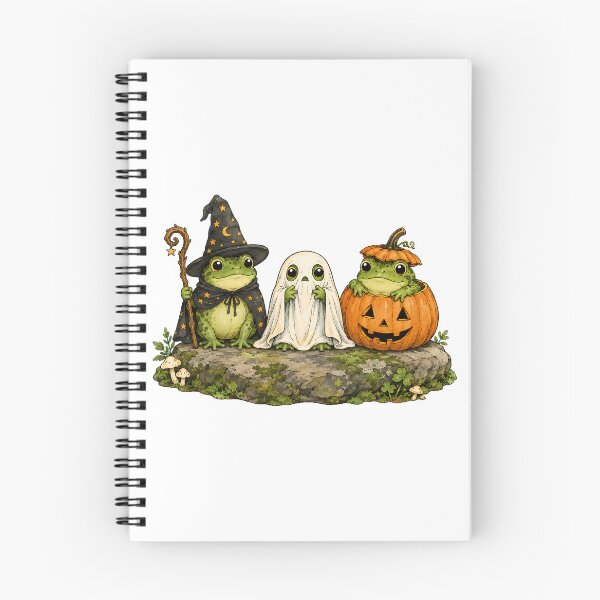 Item preview, Cottagecore Halloween Frogs Spooky Wizard Ghost Toad designed and sold by chattsuede.