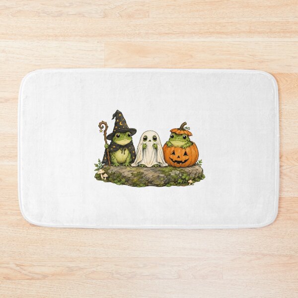Item preview, Cottagecore Halloween Frogs Spooky Wizard Ghost Toad designed and sold by chattsuede.