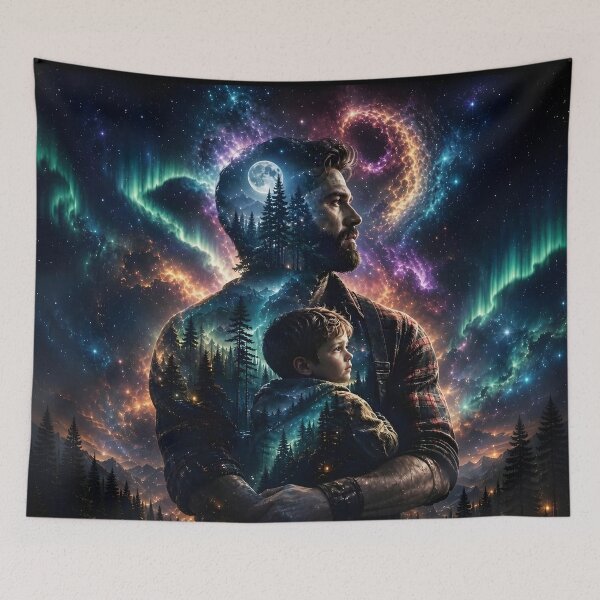 Item preview, Double Exposure A Mountain Man and His Son by Orikall designed and sold by HippieWorks.