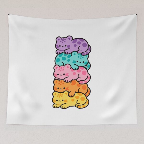 Item preview, Cute Kawaii Cats – Colorful Pastel Spotted Kittens designed and sold by AliveStyle.