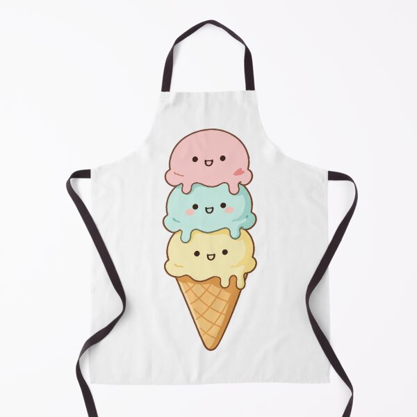 Item preview, Cute Kawaii Ice Cream – Cake Triple Scoop Dessert designed and sold by AliveStyle.