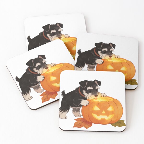 Item preview, Schnauzer with Glowing Jack-O’-Lantern designed and sold by DumpsterSage.