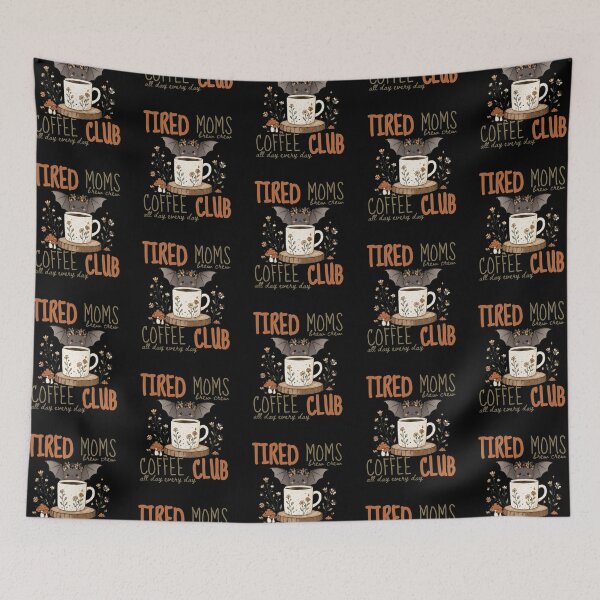 Item preview, Tired Moms Coffee Club Batty Mama Cute Bat Cottage Core designed and sold by Forevermore.