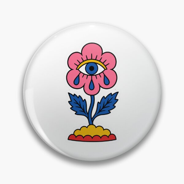 Item preview, Retro Psychedelic Flower with Crying Eye Surreal Art designed and sold by Vision Crafted.