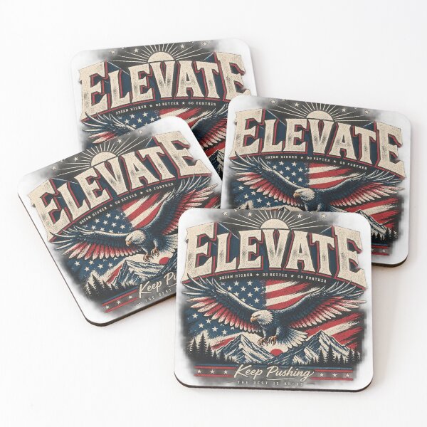 Item preview, Vintage Patriotic Eagle Elevate Motivational Graphic designed and sold by SajolCanva.