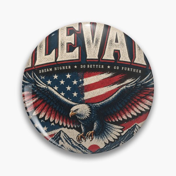 Artikelvorschau, Vintage-Motivgrafik mit patriotischem Adler: Motivierendes Design entworfen und verkauft von SajolCanva.