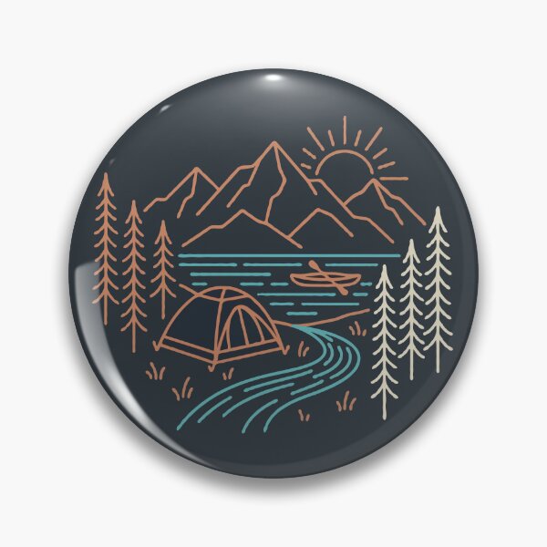 Item preview, Mountain Camping Line Art designed and sold by Gkinoki.