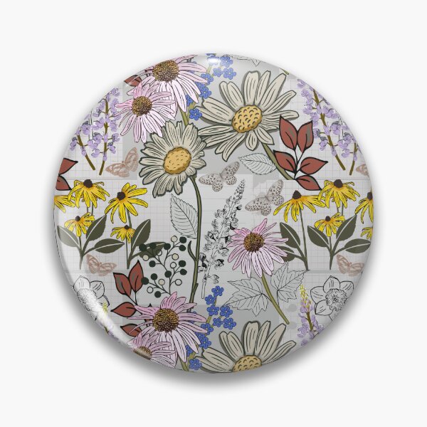 Item preview, Hand Drawn Colorful Wildflower Collage designed and sold by AlliJay Designs.