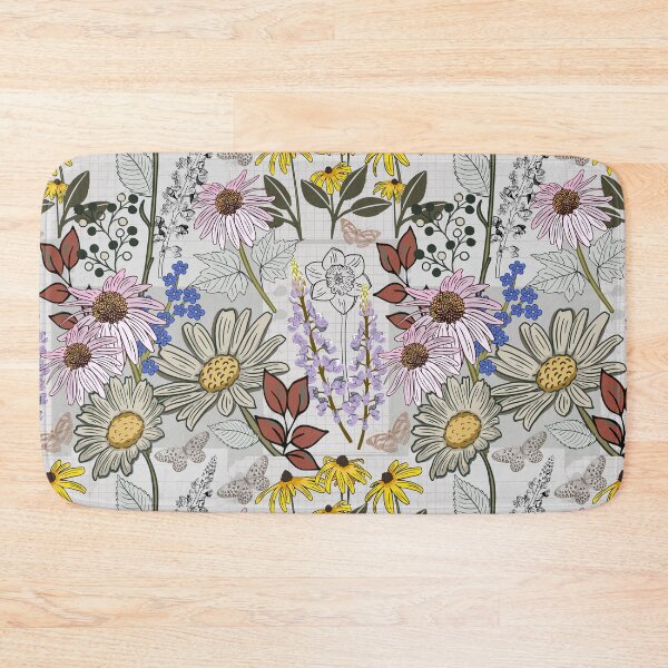 Item preview, Hand Drawn Colorful Wildflower Collage designed and sold by AlliJay Designs.