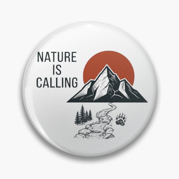 Item preview, Vintage Nature is Calling T-Shirt Design – Retro Mountain Sunset Graphic for Hikers and Outdoor Lovers designed and sold by CreativeNest Prints.