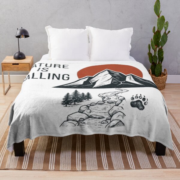 Item preview, Vintage Nature is Calling T-Shirt Design – Retro Mountain Sunset Graphic for Hikers and Outdoor Lovers designed and sold by CreativeNest Prints.