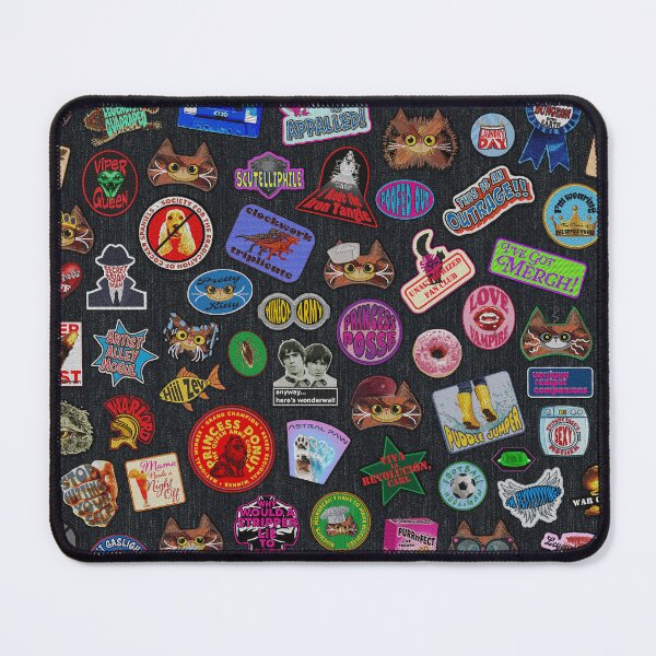 Item preview, Princess Donut Patch Jacket - Denim - Black designed and sold by QuiltPaperScissors.