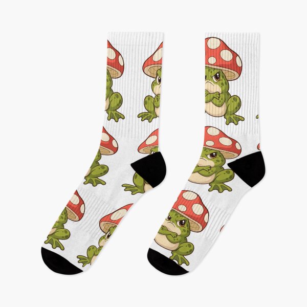 Item preview, Grumpy Mushroom Toad – Cute Fantasy Frog designed and sold by ChromaRune.