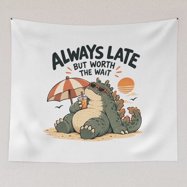 Item preview, Retro Kaiju Always Late But Worth The wait designed and sold by NatureStyle555.
