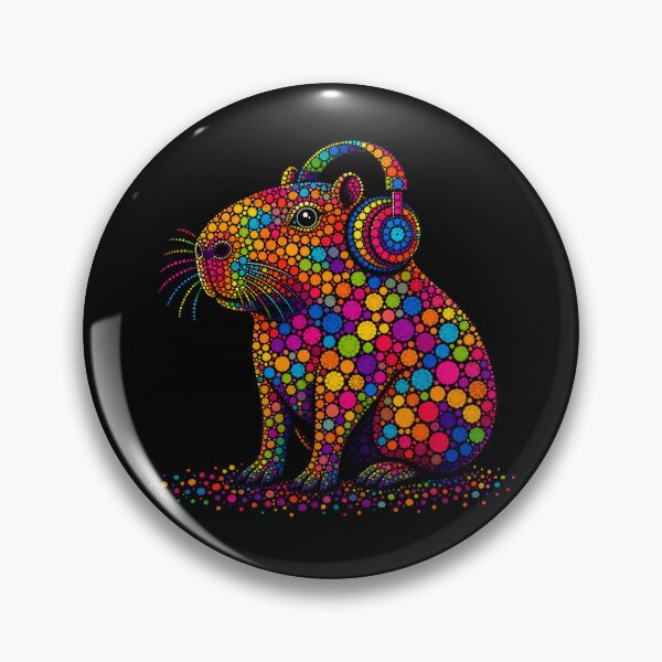 Item preview, Funny Capybara Dots Art Animal Lovers designed and sold by Moizento.