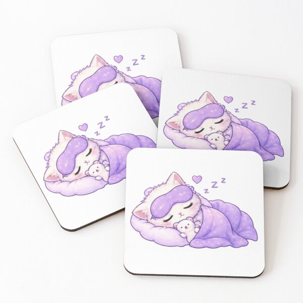 Item preview, Sleepy Purple a Kawaiii cat sleep designed and sold by Kiralemon.