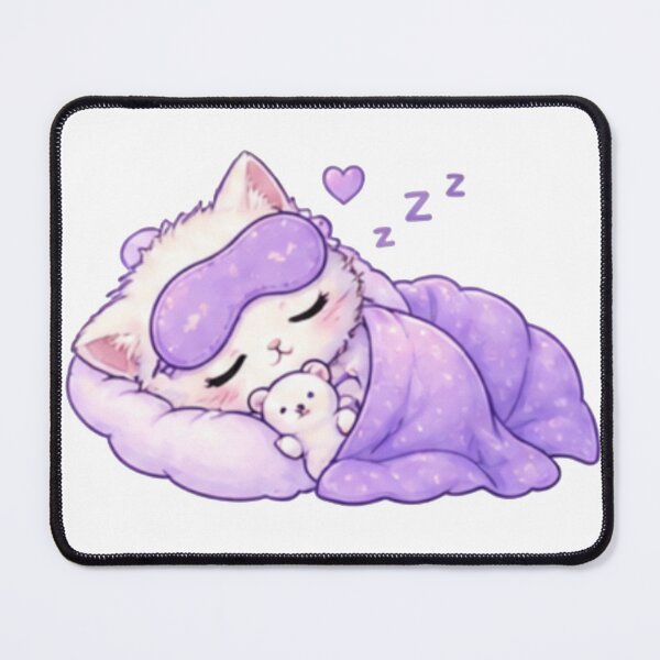 Item preview, Sleepy Purple a Kawaiii cat sleep designed and sold by Kiralemon.