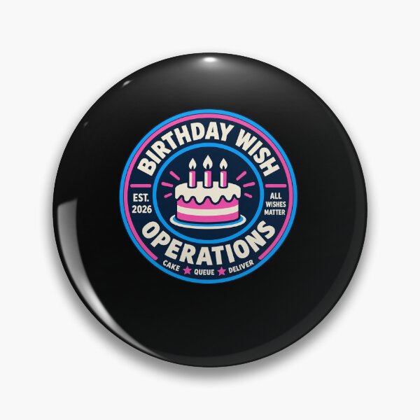 Item preview, Birthday Wish Operations Cake Badge designed and sold by elderberry.