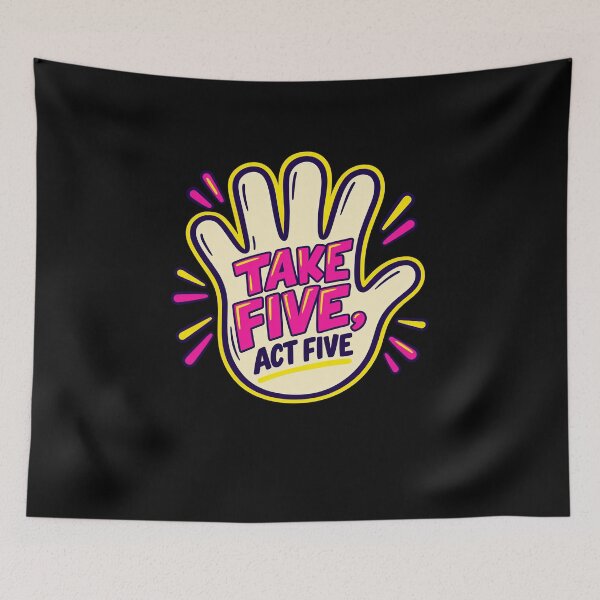 Item preview, Funny Take Five Act Five Hand Gesture Comic Teacher Student Art designed and sold by elderberry.