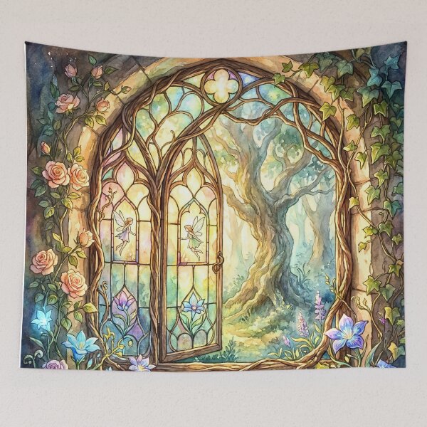 Item preview, Enchanted Fairy Window Woodland Portal designed and sold by Storybook Botanica.