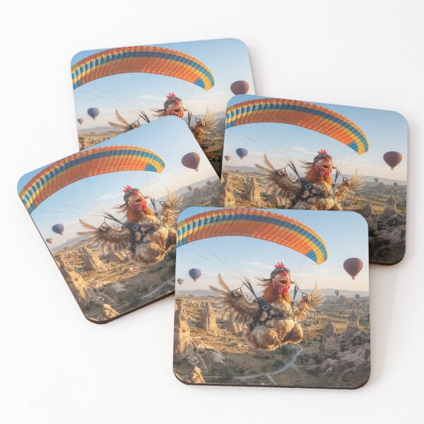 Item preview, Paragliding Chicken in Cappadocia Funny Art designed and sold by AfresStudio.