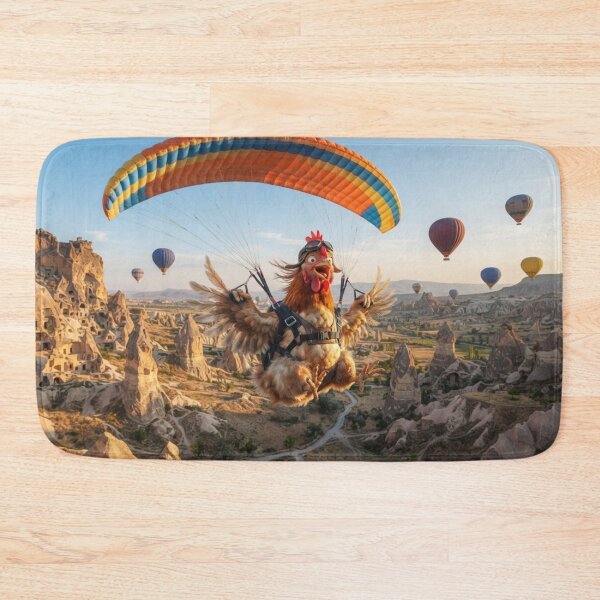Item preview, Paragliding Chicken in Cappadocia Funny Art designed and sold by AfresStudio.