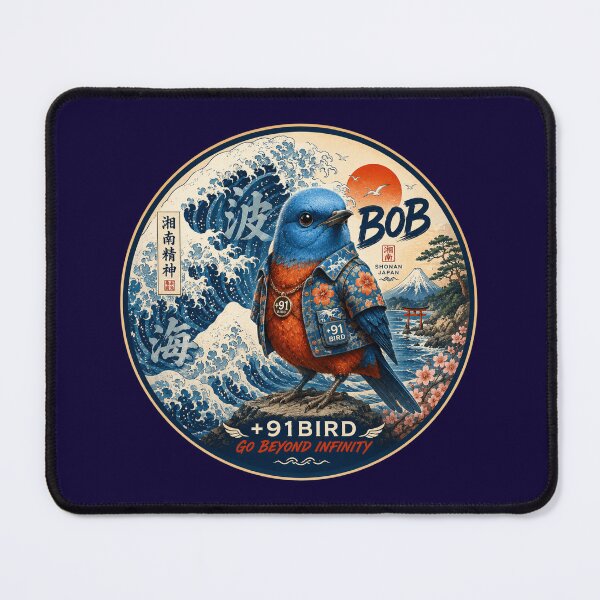 Item preview, BOB the Blue Rock Thrush – Shonan Japan | +91BIRD designed and sold by Plus91BIRD.