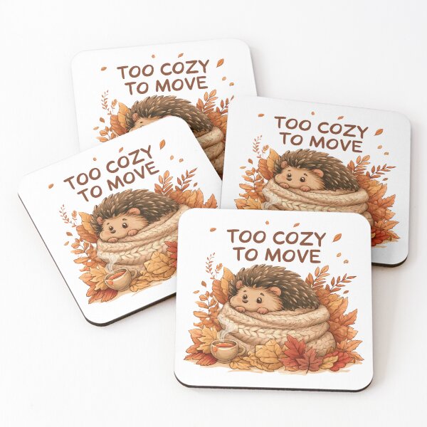 Item preview, Too Cozy to Move – Cozy Autumn Hedgehog designed and sold by AceEye.