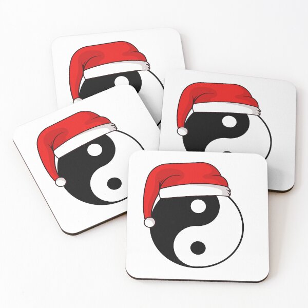 Item preview, yin-yang in a santas hat designed and sold by Meandmyshop.
