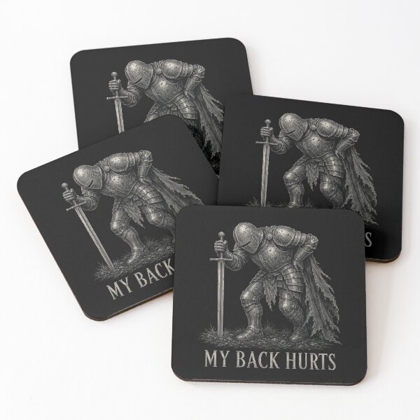 Item preview, My Back Hurts Medieval Knight designed and sold by bobcatmarty.