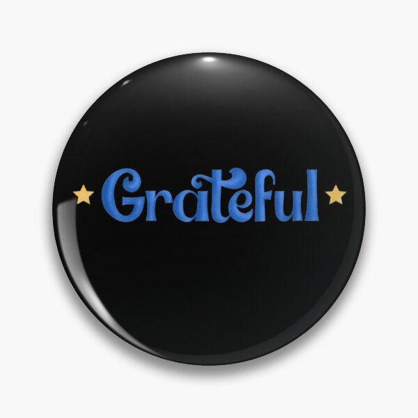 Item preview, Grateful Decorative Typography with Stars designed and sold by Happy Clothing.