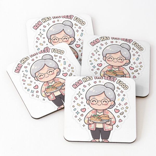 Item preview, Nan Has The Best Food Sticker – Kawaii Grandma Cooking Illustration designed and sold by HOODYBUDSTYLES.