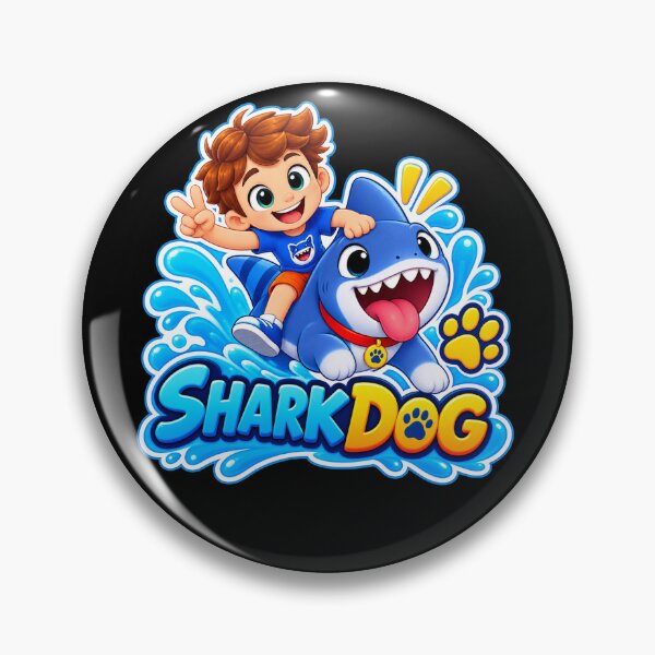 Item preview, The Sharkdog Cute Cartoon Sticker – Perfect Gift for Kids and Sharkdog Fans designed and sold by raspeed.