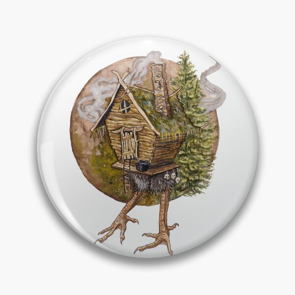 Item preview, Baba Yaga Hut Chicken Legs Gothic Slavic Folklore designed and sold by esmavart.