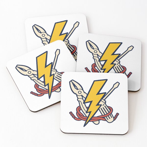 Item preview, Electrician Tool Crest with Lightning Bolt and Wire designed and sold by eignvalue.