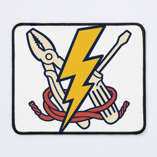 Item preview, Electrician Tool Crest with Lightning Bolt and Wire designed and sold by eignvalue.
