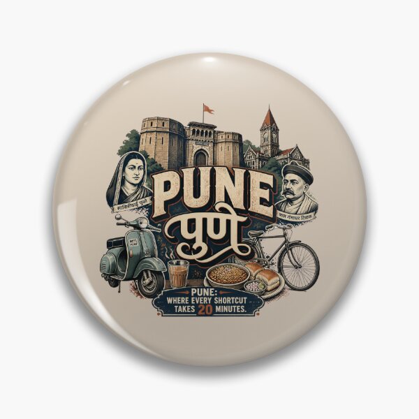 Item preview,   Pune India T-Shirt | Pune City Shirt | Pune Maharashtra Travel Gift | Indian City Graphic Tee | Pune Souvenir Apparel ver4 designed and sold by mndesignworx.