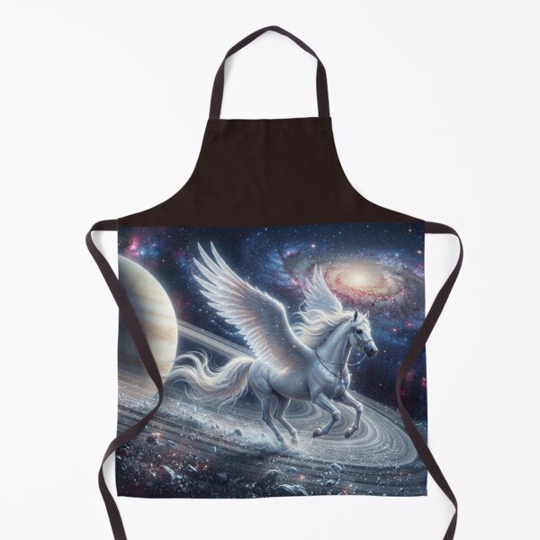 Item preview, Cosmic Pegasus Galloping on Saturn Rings Space Art designed and sold by AfresStudio.