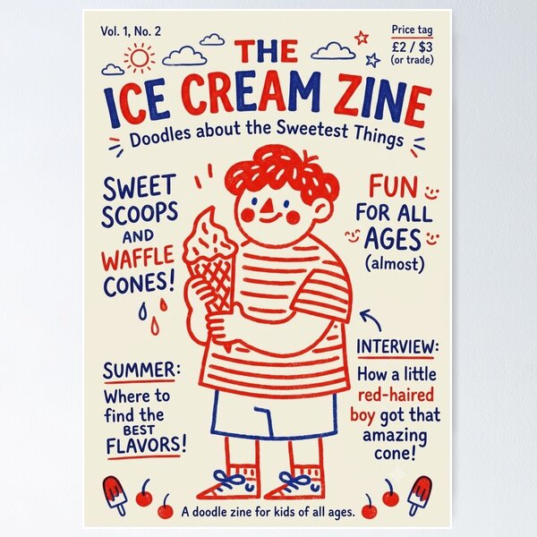 Item preview, Cone‑Trol Freak: The Scoop Kid Going Full Brain‑Freeze Flex designed and sold by Print Fiction.