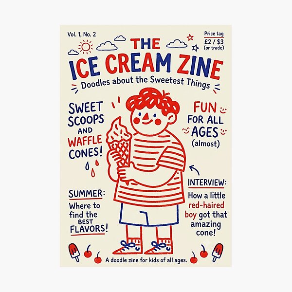Item preview, Cone‑Trol Freak: The Scoop Kid Going Full Brain‑Freeze Flex designed and sold by Print Fiction.
