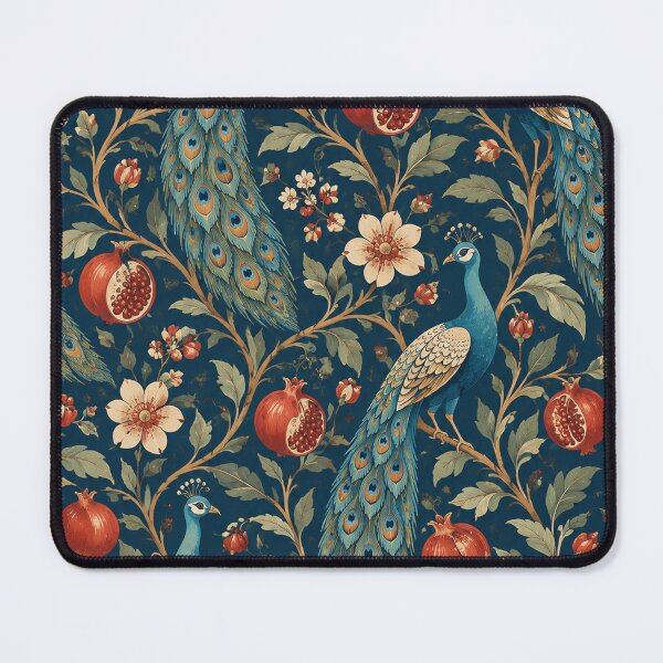 Item preview, Vintage Peacock & Pomegranate Pattern designed and sold by Glottopia.