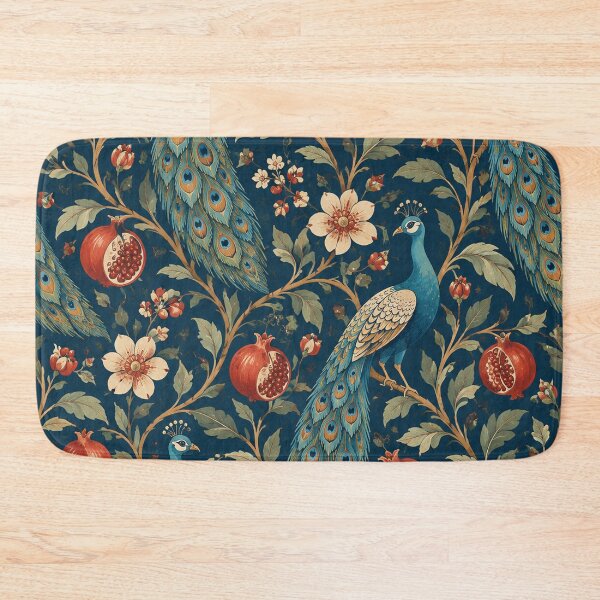 Item preview, Vintage Peacock & Pomegranate Pattern designed and sold by Glottopia.