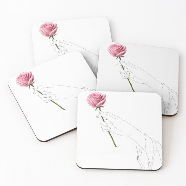 Item preview,  Hand Holding a Pink Rose Line Art designed and sold by Maria Dryfhout.