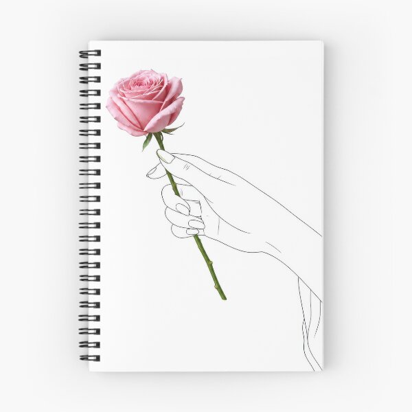 Item preview,  Hand Holding a Pink Rose Line Art designed and sold by Maria Dryfhout.