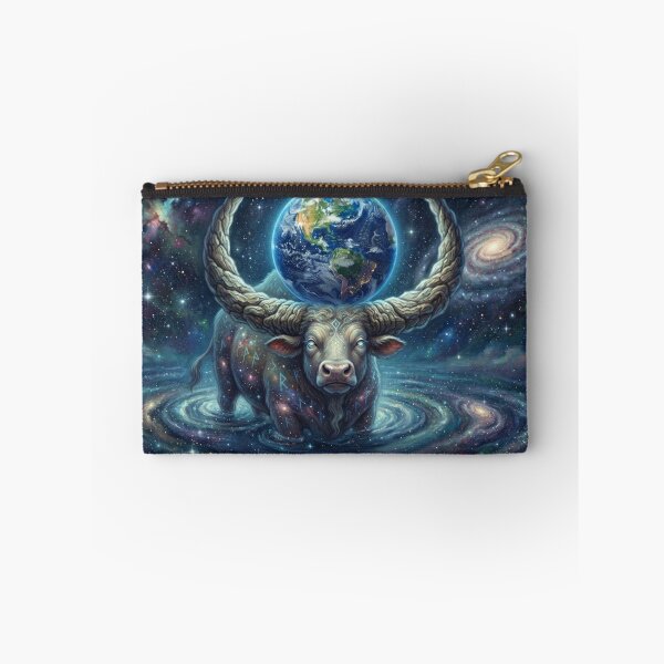 Item preview, Cosmic Bull Holding Earth Space Myth Art designed and sold by AfresStudio.