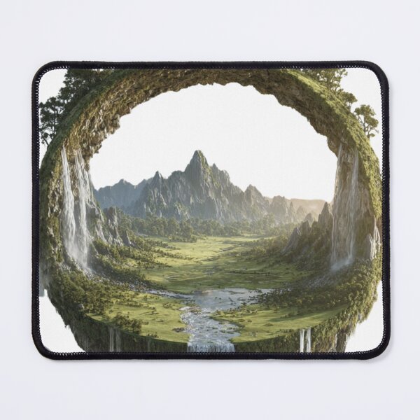 Item preview, Floating Ring Island Fantasy Landcape Waterfall  designed and sold by LC&LCPlatform.
