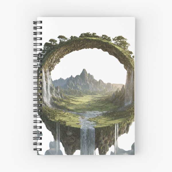 Item preview, Floating Ring Island Fantasy Landcape Waterfall  designed and sold by LC&LCPlatform.