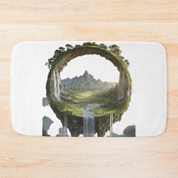 Item preview, Floating Ring Island Fantasy Landcape Waterfall  designed and sold by LC&LCPlatform.