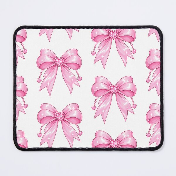 Item preview, ‏Pink Heart Bow Sticker – Cute Glossy Kawaii Ribbon designed and sold by Kiralemon.